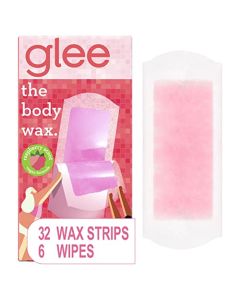 JOY Glee Waxing Kit for Women, Wax Strips, 32 Wax Strips and 6 Finishing Wipes, Wax Strips for Hair Removal, Body Wax Kit, Hair Removal for Women, Waxing, Hair Removal Wax, Waxing Strips, Wax Kit