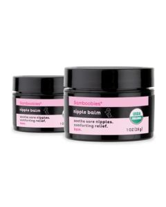 Bamboobies Women's Nipple Cream, Organic Cream for Soothing Skin, Nipple Balm, 1 oz (Pack of 2)