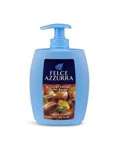 Felce Azzurra Amber And Argan - Nourishing Essence Liquid Soap - Formula Rich In Argan Extract - Gently Cleanses The Skin - Respects Its Natural Balance - Suitable For Hands And Face - 10.14 Oz
