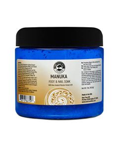 One Tree Hill Manuka Foot & Nail Soak – 100% New Zealand Manuka Honey & Oil Blend – MSM, Epsom & sea salts Rich Formula – Soften Rough & Calluses Feet – No More Cracked Feet – 1 lb (453.6 g)