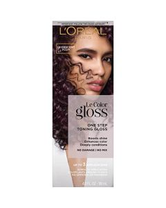 L'Oreal Paris Le Color Gloss One Step In-Shower Toning Hair Gloss, Neutralizes Brass, Conditions & Boosts Shine, Iridescent Plum Purple, 4 Ounce