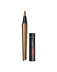 Revlon So Fierce! Chrome Ink Liquid Eyeliner, Longlasting Bold Metallic Pen Liner with Dip Ink Cap for Pearl, Shimmer Blend, 902 Bronzage, 0.03 oz.