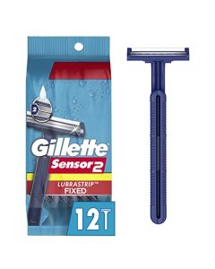 Gillette Sensor2 Fixed Men's Disposable Razor, 12 Count (Pack of 3)