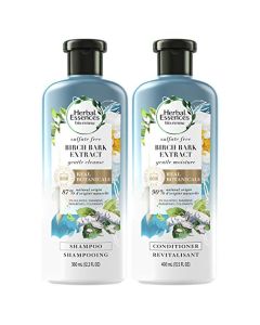 Herbal Essences, Sulfate Free Shampoo and Conditioner Kit, With Natural Source Ingredients, BioRenew Birch Bark Extract, Color Safe, 13.5 & 12.2 fl oz, Kit
