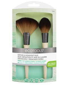 EcoTools Define & Highlight Duo, Makeup Brush Set for Powder, Bronzer, & Highlighter