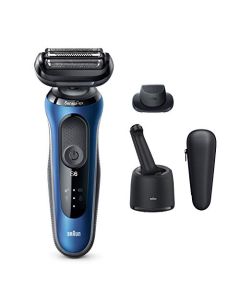 Braun Electric Razor for Men, Series 6 6072cc SensoFlex Electric Foil Shaver with Precision Beard Trimmer, Rechargeable, Wet & Dry with 4in1 SmartCare Center and Travel Case