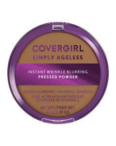 COVERGIRL Simply Ageless Instant Wrinkle Blurring Pressed Powder, Tawny, 0.39 Oz.