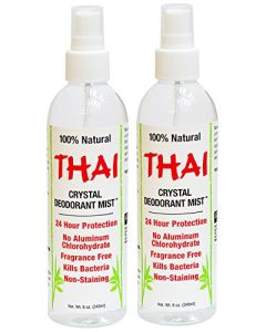 Thai Deodorant Stone Crystal Mist Natural Deodorant Spray 8 oz. Bundle, Pack of 2