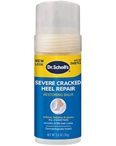 Dr. Scholl's Severe Cracked Heel Repair Restoring Balm 2.5oz, with 25% Urea for Dry, Cracked Feet, Heals and Moisturizes for Healthy Feet
