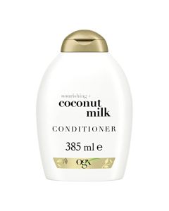 OGX Nourishing + Coconut Milk Moisturizing Conditioner for Strong & Healthy Hair, with Coconut Milk, Coconut Oil & Egg White Protein, Paraben-Free, Sulfate-Free Surfactants, 13 fl oz
