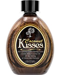Ed Hardy Coconut Kisses Golden Tanning Lotion Cruelty Free, Gluten Free, Mineral Oil Free, DHA Free for All skin type,13.5 oz