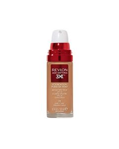 Liquid Foundation by Revlon, Age Defying 3XFace Makeup, Anti-Aging and Firming Formula, SPF 30, Longwear Medium Buildable Coverage with Natural Finish, 070 Early Tan, 1 Fl Oz