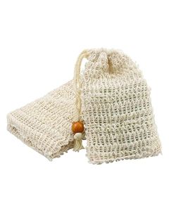 TCOTBE 2 Pack Soap Exfoliating Bag Natural Sisal Soap Saver Bag Zero Waste Mesh Bar Natural Soap Saver Soap Loofah Holder Pouch for Shower Organic Soap Bag With Pouch Holder for Shower Bath