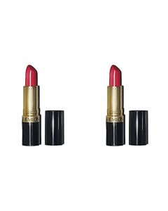 Revlon Super Lustrous Lipstick, High Impact Lipcolor with Moisturizing Creamy Formula, Infused with Vitamin E and Avocado Oil in Red / Coral, Love that Red (725) (Pack of 2)