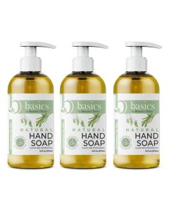 Brittanie's Thyme Basics Natural Olive Oil Hand Soap, Lemongrass Tea Tree - 12 fl oz, Pack of 3 - Cruelty Free, Vegan, No Synthetic Additives, No Sulfates, Paraben Free, Phthalate Free