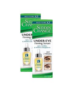 Sudden Change Under-Eye Firming Serum - Decreases Under-Eye Bags, Puffiness, Lines, & Wrinkles - Wear With or Without Makeup - Works in Under 3 Minutes (0.23 oz, Pack of 2)