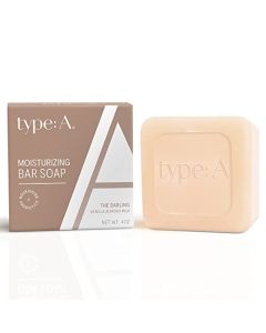 Type:A Natural Hand Soap Bar | Natural Vanilla Scent - Face and Body Wash Bar Soap For Men and Women, Probiotic Gentle Moisturizing Body Soap for Sensitive Skin | The Darling with Aloe and Lavender - 1 Bar (4.5 oz)