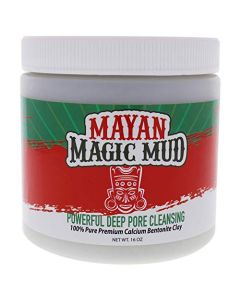 Mayan Magic Mud Powerful Deep Pore Cleansing Calcium Bentonite Clay - Natural Face Mask Peel For Men And Women - USA Made Full Facial Skin Care - Spa Level Beauty Products That Cleanse Skin - 16 Oz