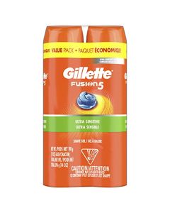 Gillette Fusion Ultra Sensitive Hydra Gel Men's Shave Gel Twin Pack, 14 Ounce (Pack of 2)