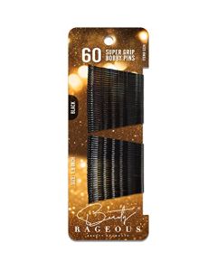 Super Grip Bobby Pins - Black - 60 Count