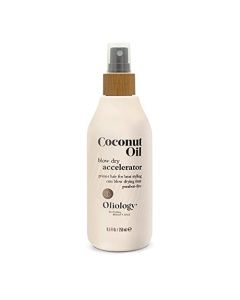 Oliology Blow Dry Accelerator & Priming Spray – Primes Hair for Heat Styling | Cuts Blow Drying Time | Formulated with Coconut Oil & Botanical Extracts | Made in USA | Paraben Free (8.5 oz)