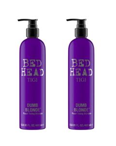 TIGI Bed Head Dumb Blonde Purple Toning Shampoo, 13.5 Ounce (Pack Of 2)