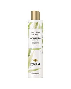 Pantene Volumizing Shampoo with Bamboo, Nutrient Blends Hair Volume Multiplier For Fine Hair, 9.6 Fl Oz, Pack of 4