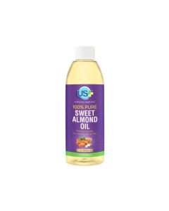 Us+ 100% Pure Sweet Almond Oil - Cold-pressed, Unrefined, Hexane-free - Premium Quality for Healthy Skin & Hair (10oz)