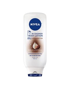 NIVEA Cocoa Butter In Shower Lotion, Body Lotion for Dry Skin, 13.5 Fl Oz Bottle