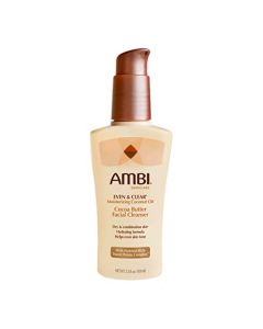 Ambi Even & Clear Cocoa Butter Facial Cleanser With Nutrient-Rich Sweet Potato Complex | Hydrating Formula | Helps Even Skin Tone | 3.5 Ounce