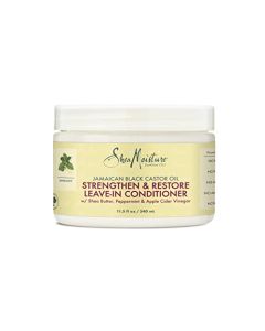 SheaMoisture Jamaican Black Castor Oil Leave In Conditioner For Damaged Hair 100% Pure Jamaican Black Castor Oil To Soften And Detangle Hair 11.5oz