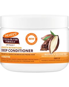 Palmer's Cocoa Butter & Biotin Length Retention Deep Conditioner, Strengthen, Nourish and Restore Elasticity and Shine, Suitable for All Curly Hair Patterns 12 Ounce