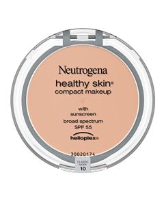 Neutrogena Healthy Skin Compact Lightweight Cream Foundation Makeup with Vitamin E Antioxidants, Non-Greasy Foundation with Broad Spectrum SPF 55, Classic Ivory 10,.35 oz