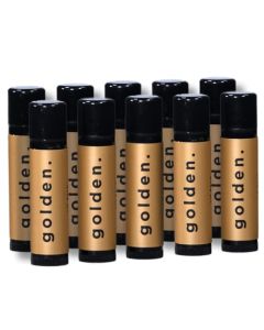 Golden Grooming Co. Lip Balm Set for Men - Soothing & Moisturizing Lip Balms for Dry, Cracked, Chapped Lips - Infused with Aloe Vera & Vitamin E - Cocoa Scent - Pack of 10