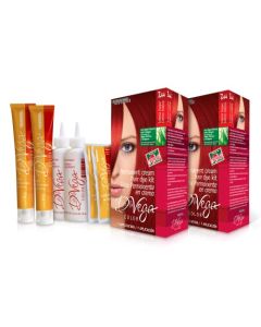 D de la Vega Color, Hair Dye Kit, Intense Copper 7.44, 2 Boxes