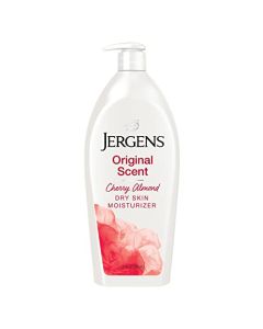 Jergens Original Scent Dry Skin Lotion, Body and Hand Moisturizer for Long Lasting Skin Hydration, with HYDRALUCENCE blend and Cherry Almond Essence, 32 Ounce