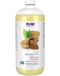 NOW Solutions, Sweet Almond Oil, 100% Pure Moisturizing Oil, Promotes Healthy-Looking Skin, Unscented Oil, 32-Ounce