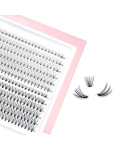KSYOO 240 Pcs Individual Lashes Clusters 10D/20D C Curl 0.07mm Thickness 8-14mm Mix，Natural Single Eyelash for at Home DIY Eyelash Extension (8/10/11/12/13/14 MIX, 10D&20D-C Curl)