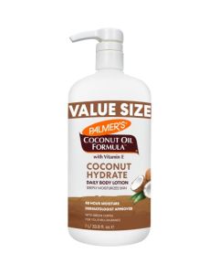 Palmer's Coconut Oil Formula Body Lotion for Dry Skin, Hand & Body Moisturizer with Green Coffee Extract & Vitamin E, Value Size Pump Bottle, 33.8 Fl Oz (Pack of 1)