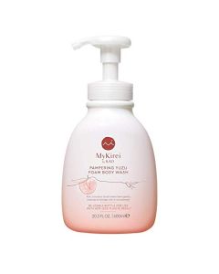 MyKirei by KAO Foaming Body Wash with Japanese Yuzu, Sustainable Bottle Pump, Citrus 20.3 Fl Oz