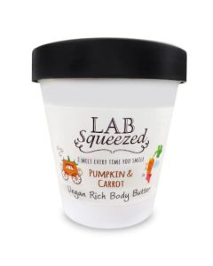 LAB Squeezed Organic Vegan Body Butter Pumpkin & Carrot Whipped Moisturizer Lotion Hydrates Skin Leaving it Silky and Smooth