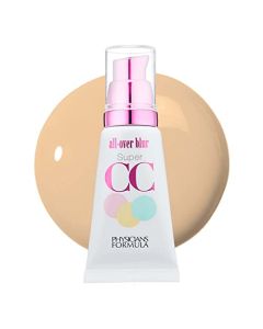 Physicians Formula Super CC+ Cream Foundation SPF 30, Light Medium, Dermatologist Approved, Color-Correction and Care All-Over Blur CC Cream