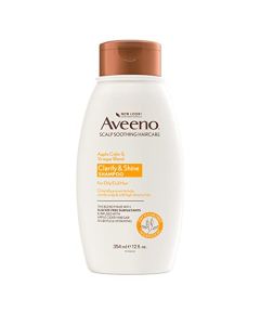 Aveeno Apple Cider Vinegar Sulfate-Free Shampoo for Balance & High Shine, Daily Clarifying & Soothing Scalp Shampoo for Oily or Dull Hair, Paraben & Dye-Free, 12 Fl Oz