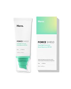 Force Shield Superlight Sunscreen SPF 30 from Hero Cosmetics - Everyday SPF 30 for Acne-Prone Skin with Zinc Oxide, Green Surge, and Extremolytes, Fragrance Free and Reef Safe (50 ml)