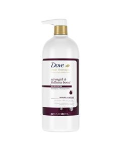 Dove Hair Therapy Shampoo Strengthening Treatment for Thin, Fine Hair Strength and Fullness Boost Sulfate Free Shampoo for 2X Visibly Fuller, Thicker Hair 33.8 oz
