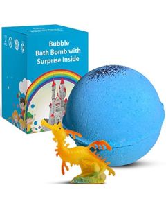 1 Bubble Bath Bomb for Kids with Surprise SEA Animals Toy Inside - Natural Ingredients