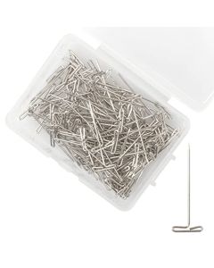 YEEPSYS 100 Pack Mannequin Wig Pins, 1.25 Inch T Hair Pins for Mannequin Head, Professional Styling Clip for Making and Display Wigs, clothes
