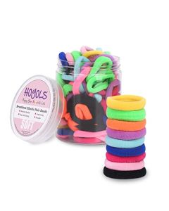 HOYOLS Small Seamless Cotton Hair Ties, Ponytail Scrunchies Head bands for Women Girls Kids Ponytail Holder 100 Pieces 1.2 Inch (10 Colors)