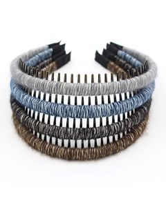 JOBAND Fashion hair headband Hairbands for women Non-slip Hair Accessories wool knit hair band Resin comb teeth hair hoop (4 color)