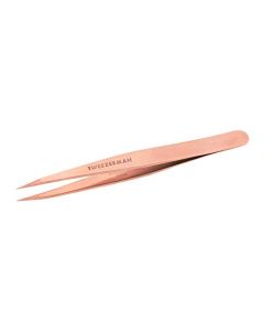Tweezerman Stainless Steel Point Tweezer - Eyebrow Precision Tweezers, Facial and Ingrown Hair Removal (Rose Gold)